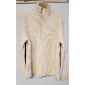 ]Martin Osa Heavy Cable Knit Sweater XL Quarter Zip Pullover Buttons XL